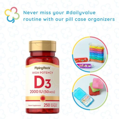 High Potency Vitamin D3 10,000 IU 250 Quick Release Softgels