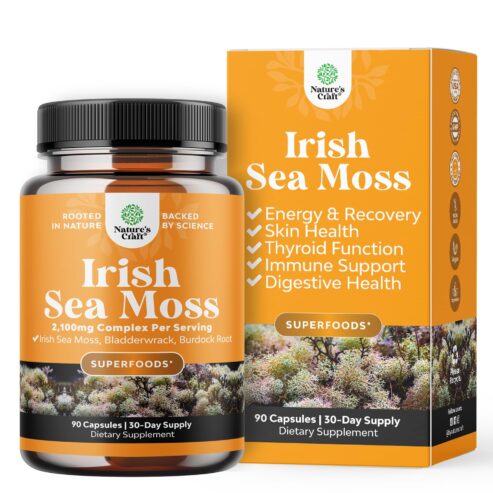 Organic Irish Sea Moss Capsules Supplement