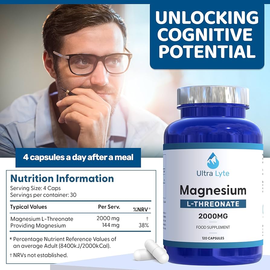 Ultra Lyte Magnesium L-Threonate 2000mg Magnesium Supplement