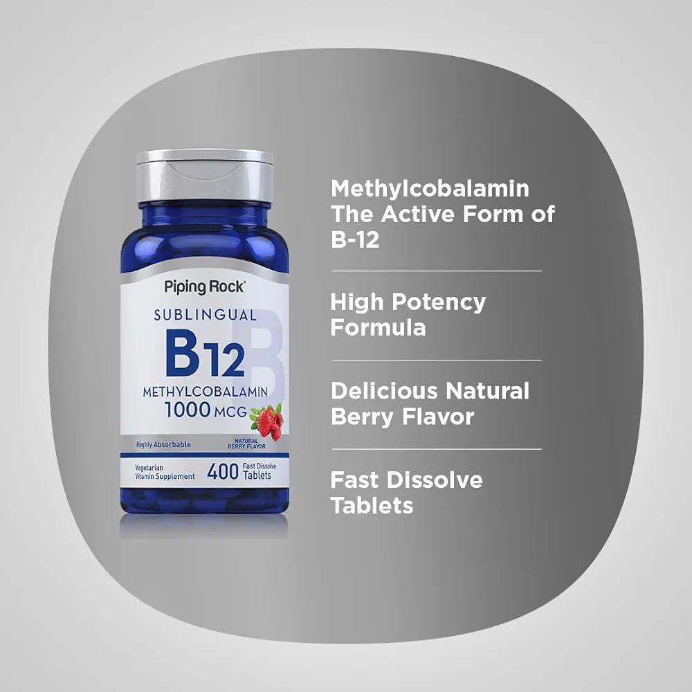 Vitamin B12 Sublingual 1000 mcg 400 Fast Dissolve Tablets