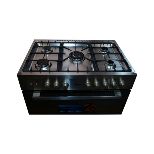 Midea 5 Burner Gas Cooker With Oven And Grill Industrial Vesta P48c