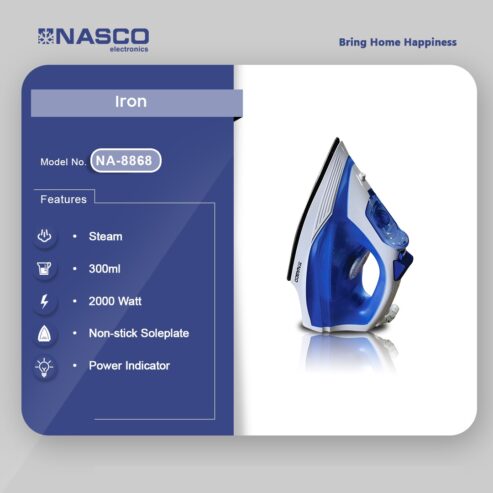 Nasco 2000 Watts Steam Iron Na 8868 in Ghana