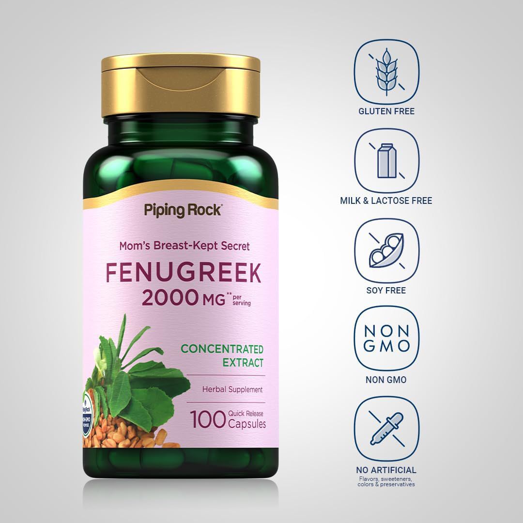 Fenugreek 2000 mg per serving 100 Quick Release Capsules