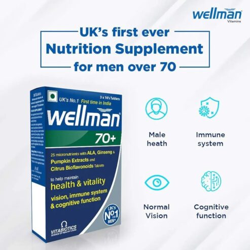 Wellman 70 Plus Strip of 10 Tablets supplement
