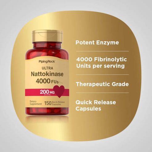 Ultra Nattokinase 4000 FU 200 mg per serving 150 Quick Release Capsules