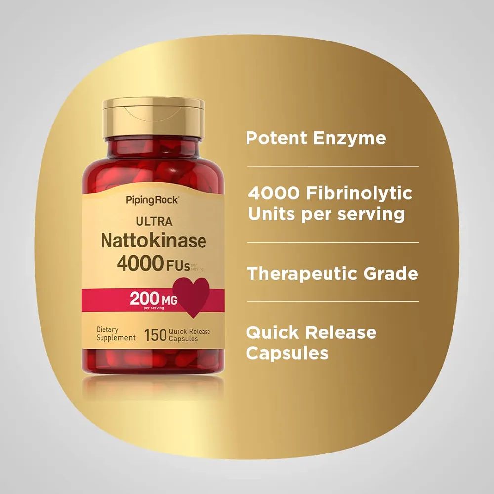 Ultra Nattokinase 4000 FU 200 mg per serving 150 Quick Release Capsules