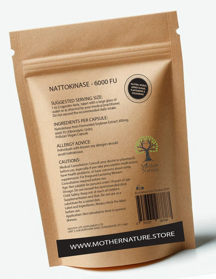 Nattokinase Capsules 6000FU High Potency supplement