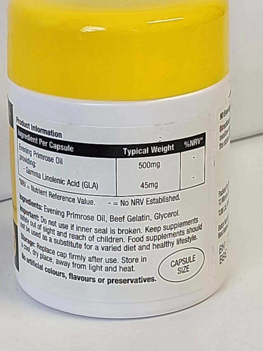 Evening Primrose oil 90 Capsules Supplement 3 months supply