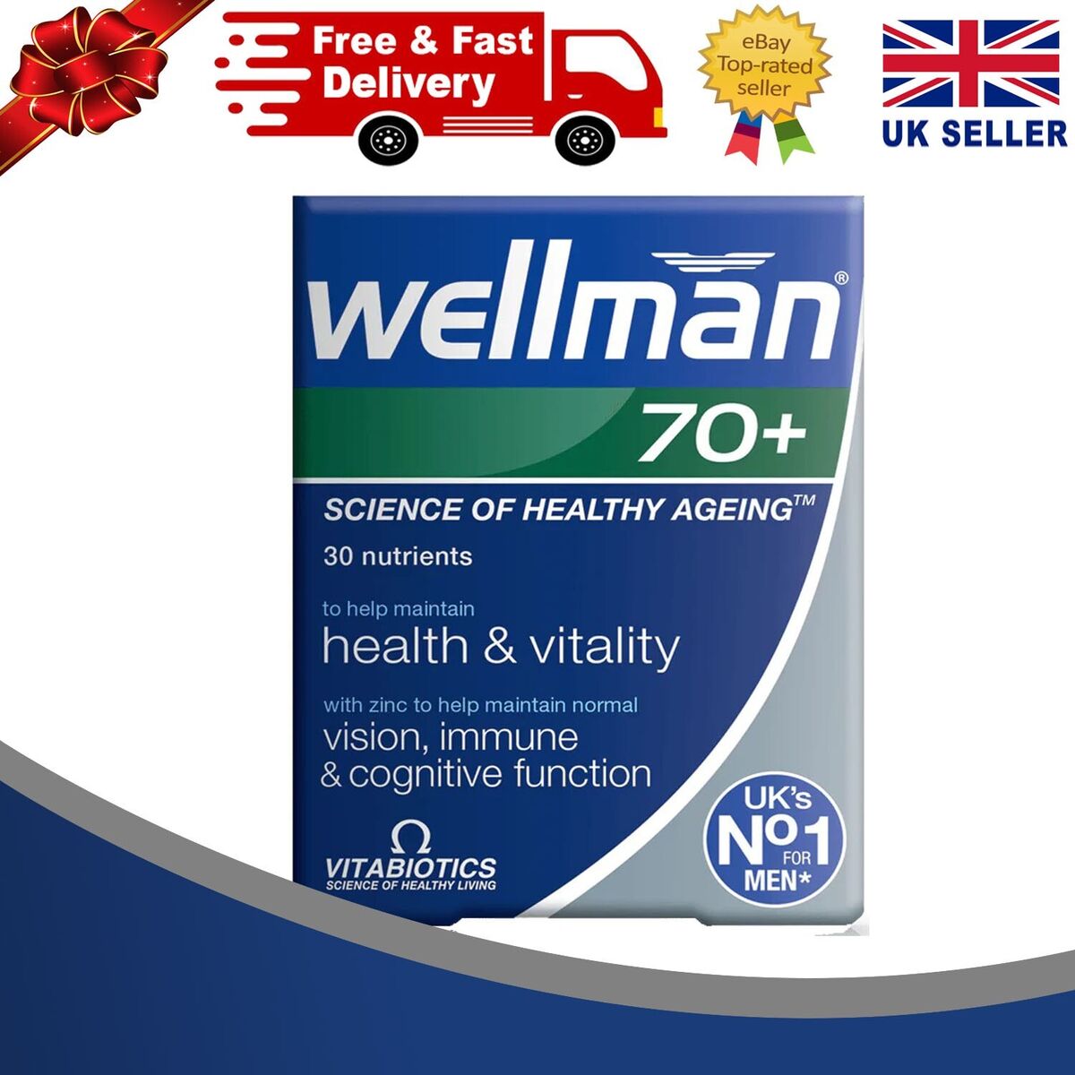 Wellman 70+ Multivitamin Tablet Supplement