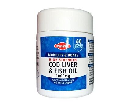 Minavit Cod Liver & Fish Oil 1000mg Bone & Mobility