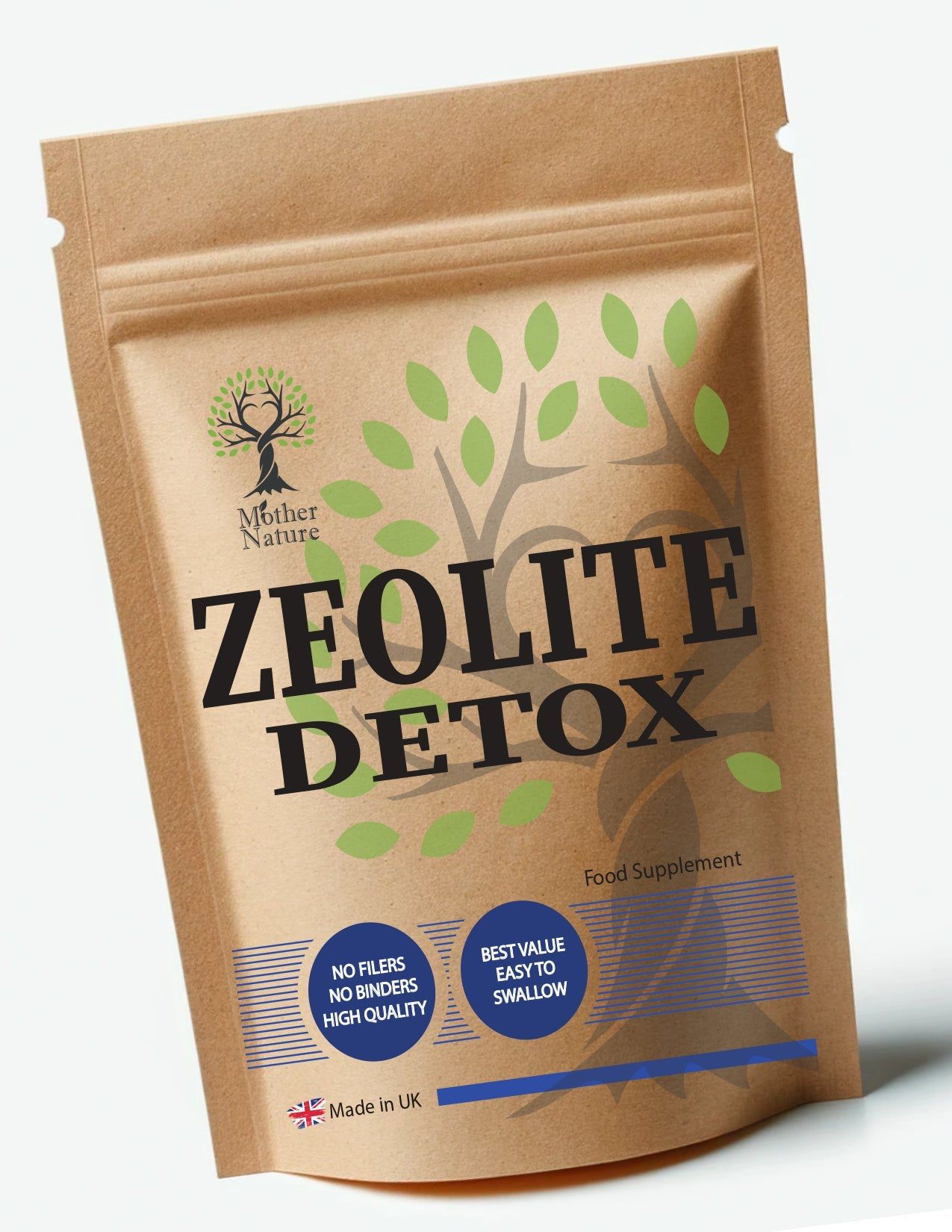 Zeolite Detox 500mg Capsules Natural Mineral UK Supplement