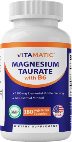 Vitamatic Magnesium Taurate With Vitamin B6 Supplement