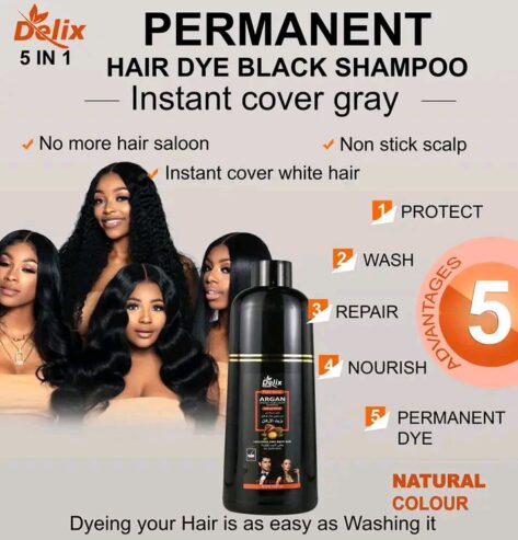 Natural Black Hair Dye Shampoo