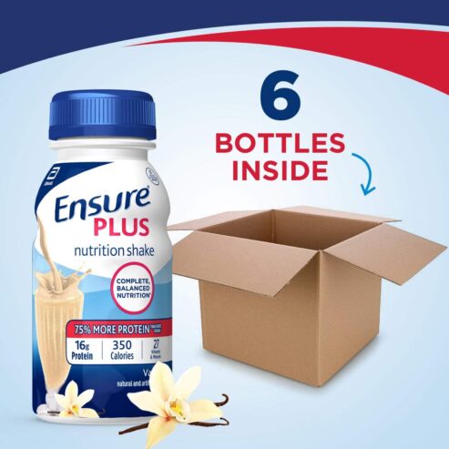 Ensure Plus Vanilla Nutrition Shake High Protein Meal Replacement