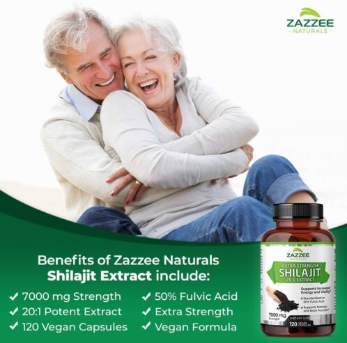 Zazzee Natural Extra Strength Shilajit 20:1 Extract