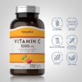 PipingRock Vitamin C 1000 Mg + Bioflavonoids + Rose Hips – 250 Caplet