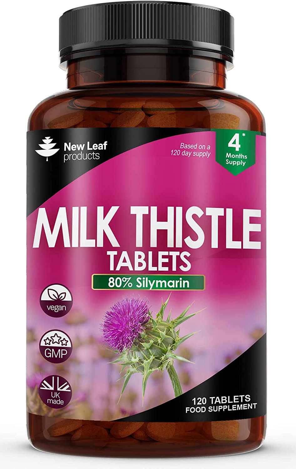 New Leaf Milk Thistle Tablets 4000mg Supplement