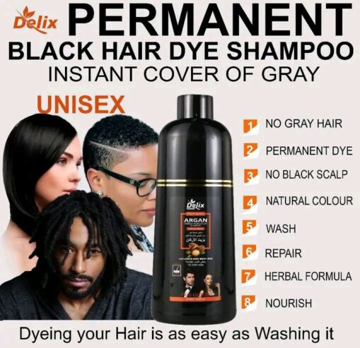 Natural Black Hair Dye Shampoo