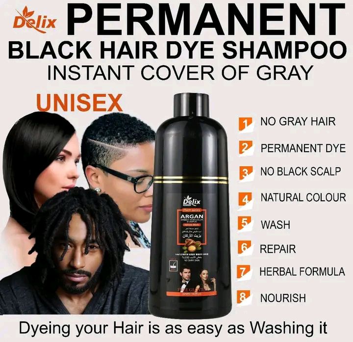 Natural Black Hair Dye Shampoo