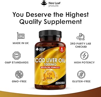 New Leaf Cod Liver Softgels 1000mg Supplement