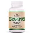 Double Wood Serrapeptase 240,000 SPU Max Potency 120 Veggie Capsules