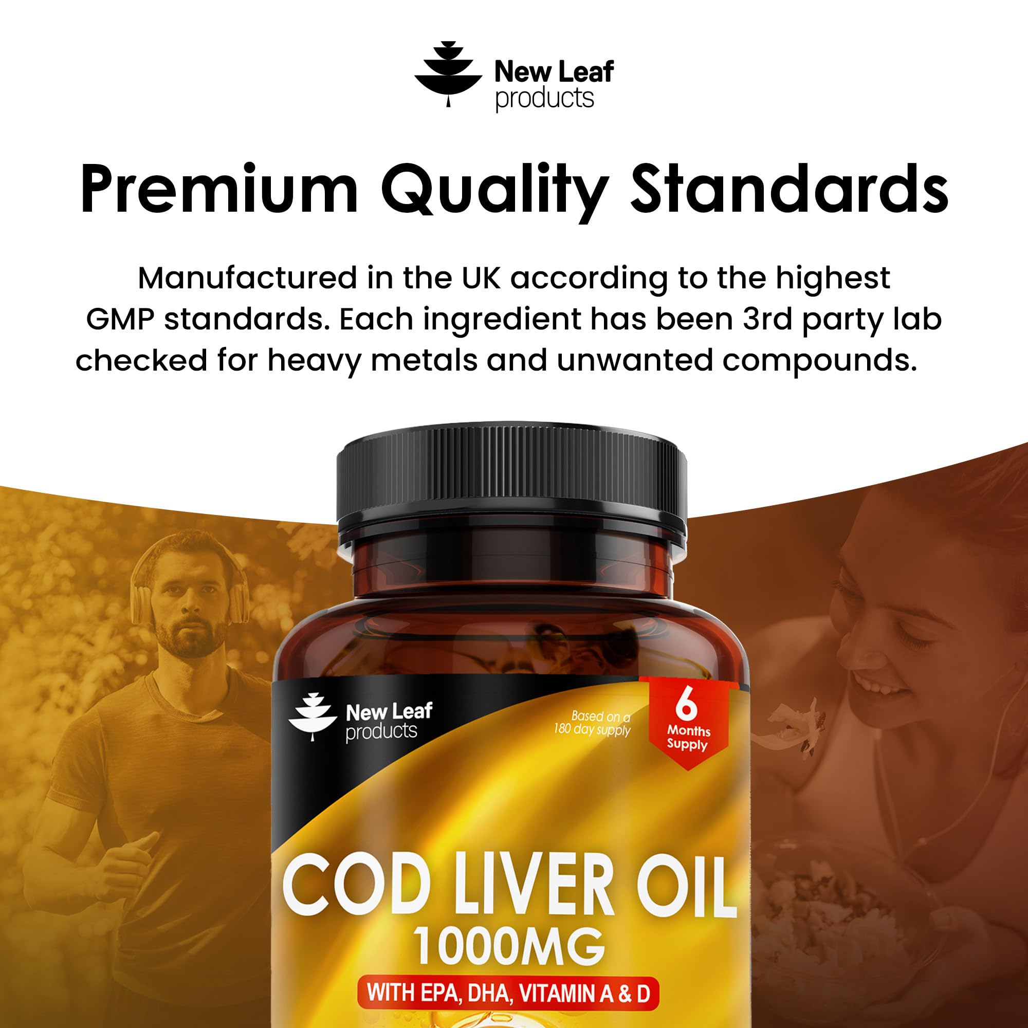 New Leaf Cod Liver Softgels 1000mg Supplement
