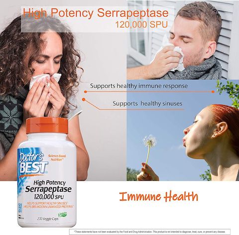 Doctor’s Best High Potency Serrapeptase 120,000 SPU.