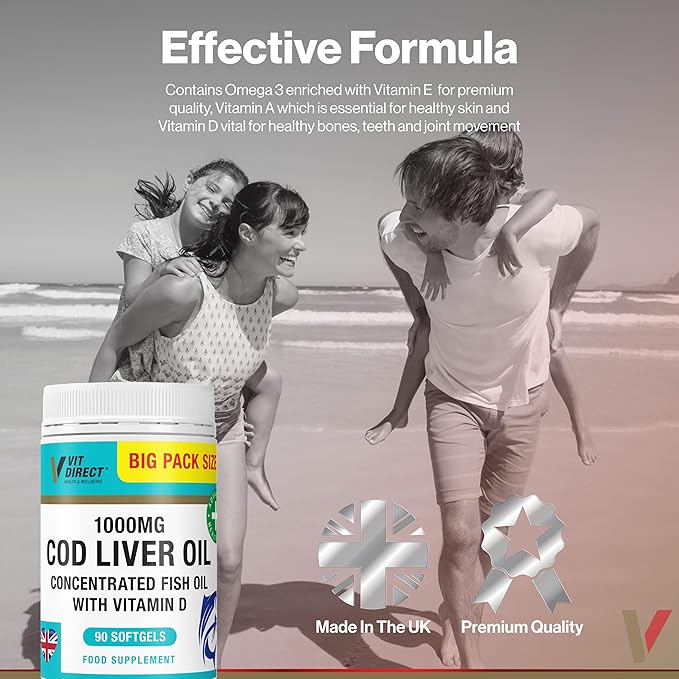 Vvit Direct Cod Liver Oil 1000mg Supplement