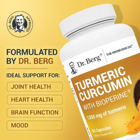 Dr. Berg Turmeric Supplement with Black Pepper BioPerine 1350mg