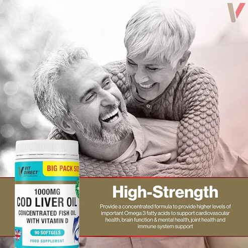 Vvit Direct Cod Liver Oil 1000mg Supplement