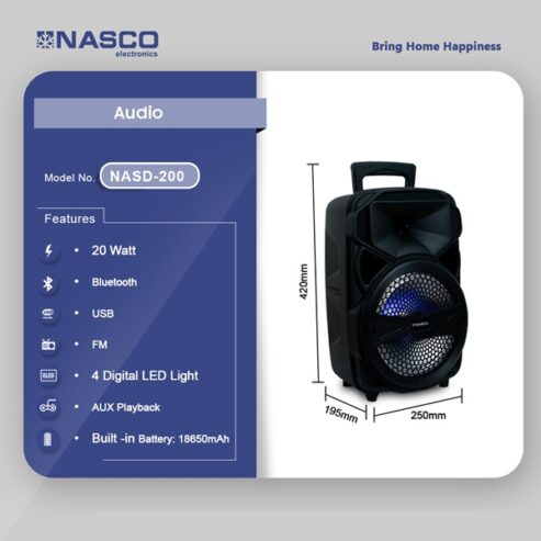 Nasco 20watt Audio Karaoke Nasd 200 in Ghana