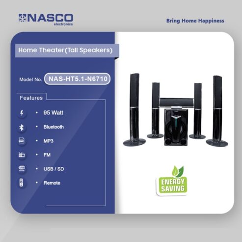 Nasco Home Theater Tall Speakers Nas Ht5.1 N6710