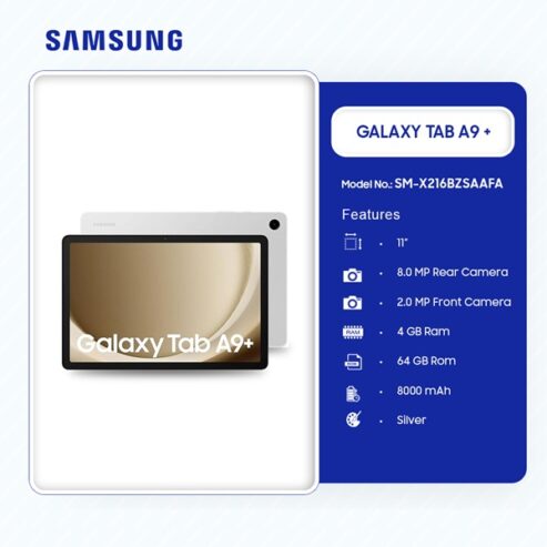 Silver Samsung Galaxy Tab A9+ 64GB 4GB in Ghana Sm X216bzsaafa