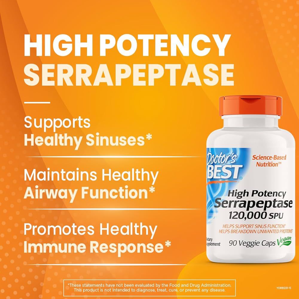 Doctor’s Best High Potency Serrapeptase 120,000 SPU.