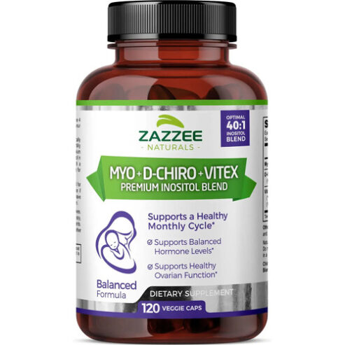 Zazzee Myo-Inositol + D-Chiro With Vitex Food Supplement