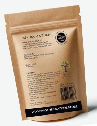 CDP Choline Citicoline 500mg Natural Citicoline Powder Supplement