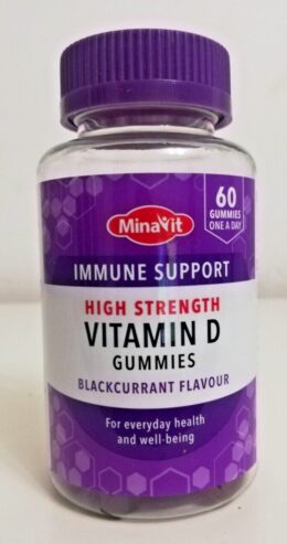 Minavit Immune Support High Strength Vitamin D X 60 Gummies