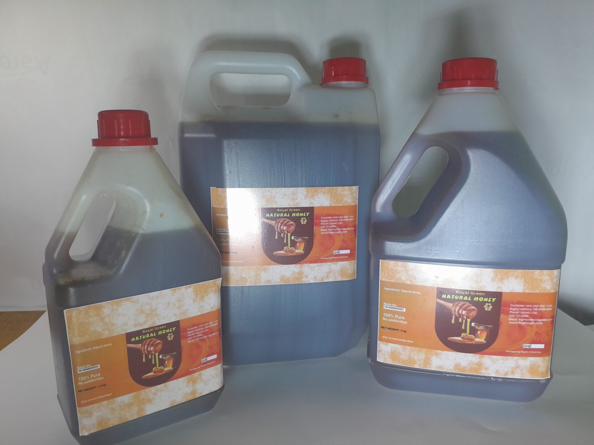 Royal Green Natural honey 1.5kg, 3kg, and 6kg