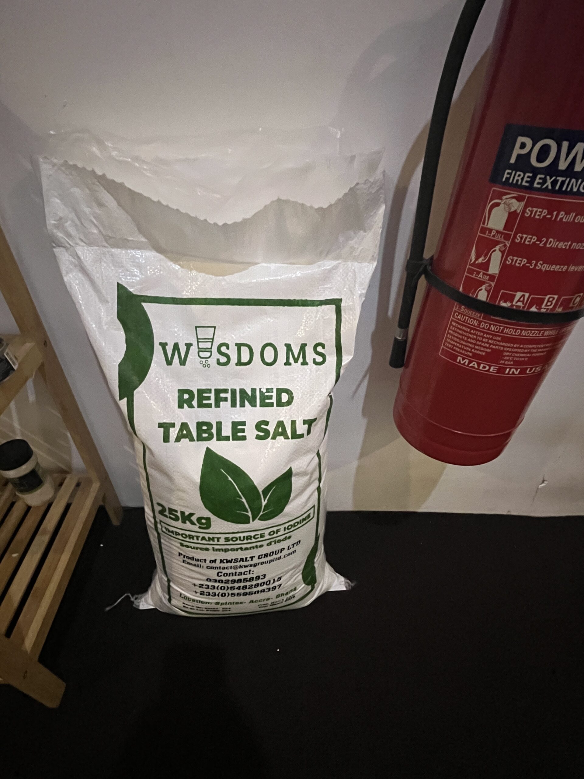 Wisdoms Refined Table salt 25kg