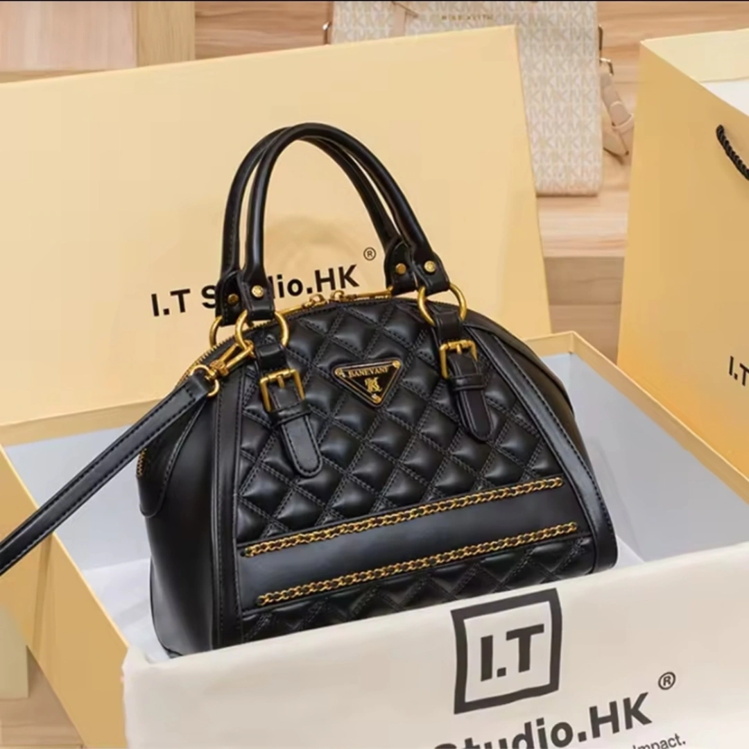 Quality stock Black Leather Bag