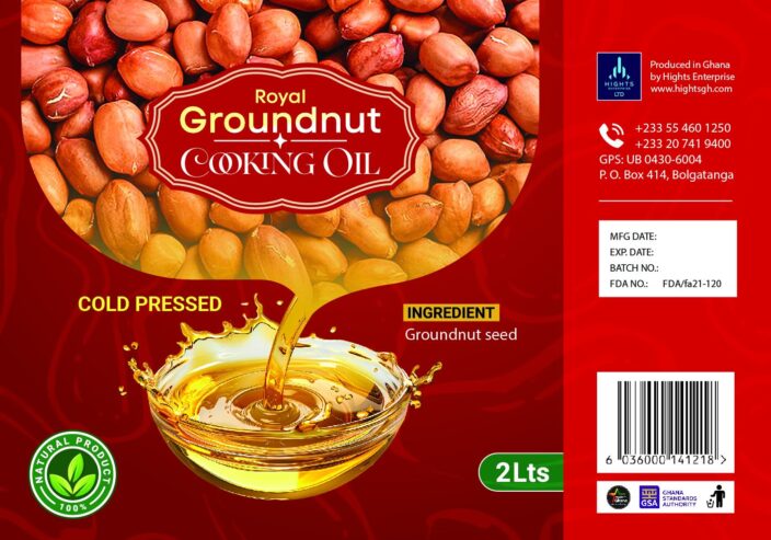 Royal Cold-Pressed Groundnut Cooking Oil 2L