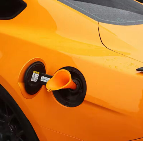 Long Stem Funnel for Oil Changes and Emergency Refuelling