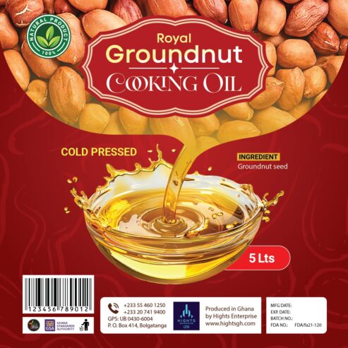 Royal Cold-Pressed Groundnut Cooking Oil 5L